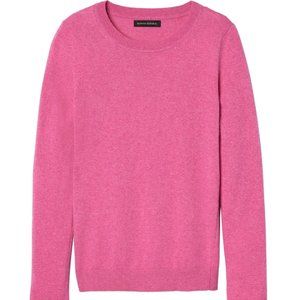 Pink Bow-Cuff Crew Sweater By Banana Republic. Small - NWTS!